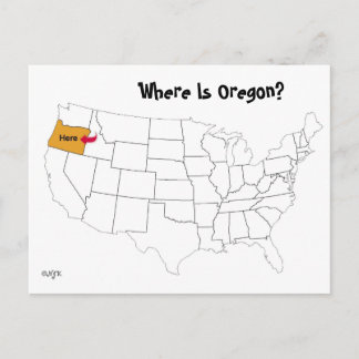 Wo ist Oregon? Postkarte