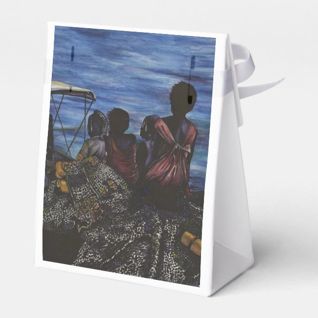 Wo ist Papa? Hafen Insel, Bahamas Geschenkschachtel (Rückseite)