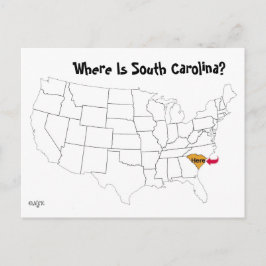 Wo ist South Carolina? Postkarte