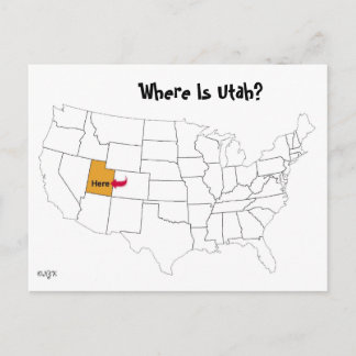 Wo ist Utah? Postkarte