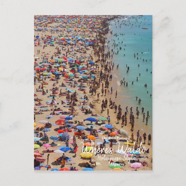 Wo ist Waldo-Portugiesischer Stil-Algarve Postkarte (Vorderseite)