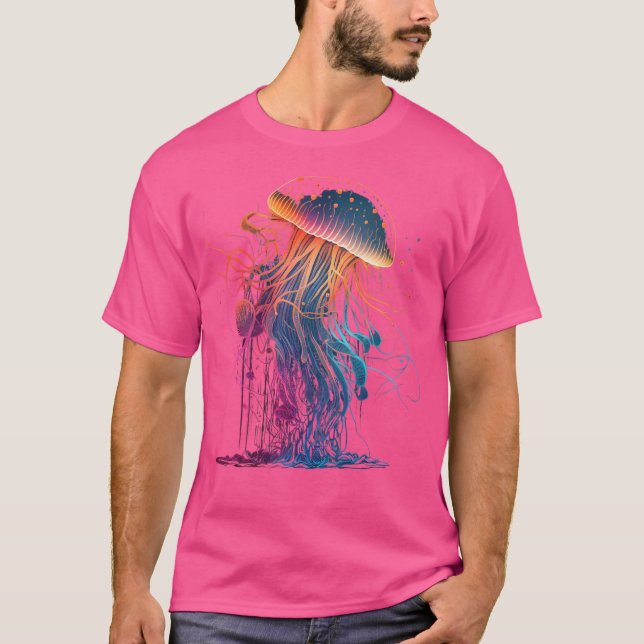 Wo Jellyfish Ocean Animal Scuba Diving Gelely Fish T-Shirt (Vorderseite)
