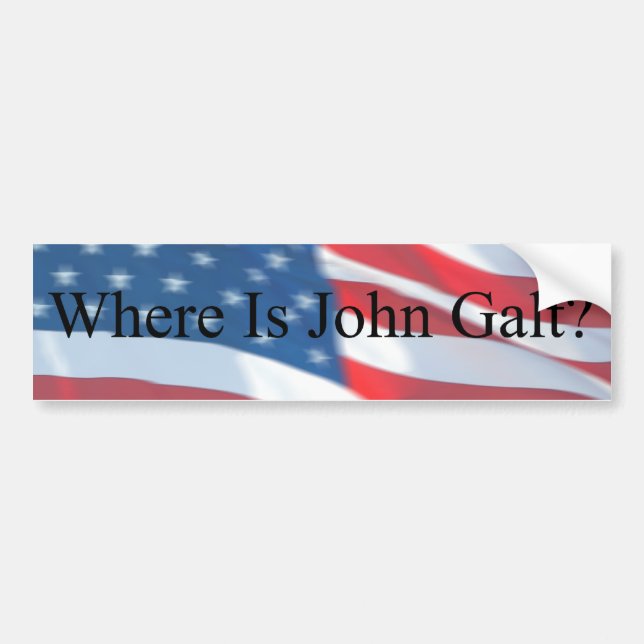 WO JOHN GALT-FLAG IST AUTOAUFKLEBER (Vorne)
