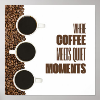 Wo Kaffee auf Stille Momente trifft – Minimalistis Poster