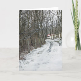 Wo kann die Straße Sie hinbringen? Feiertagskarte