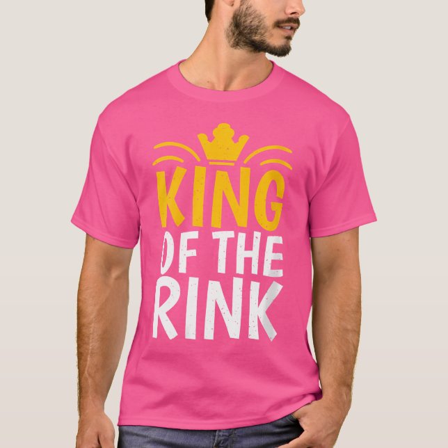 Wo King Of The Rink Roller Skating T-Shirt (Vorderseite)