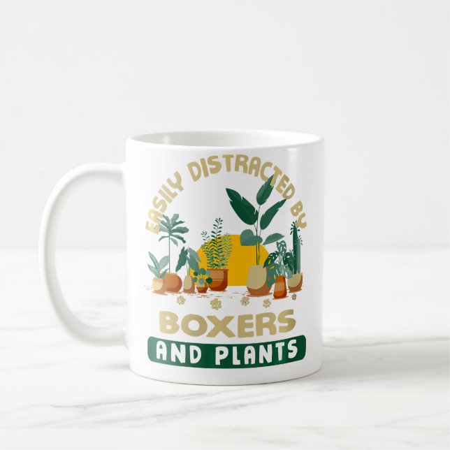 Wo Leicht Ablenkbar Durch Boxer Und Pflanzen Deuts Kaffeetasse (Links)