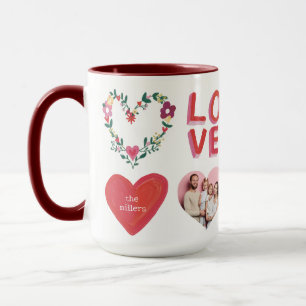 Wo Liebe Personalisiertes Foto und Text wächst Tasse
