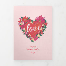 Wo Liebe Personalisiertes Foto wächst Valentine Dreifach Gefaltete Urlaubskarte