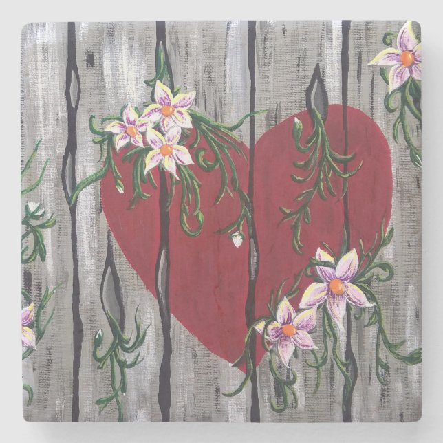 Wo Liebe SteinUntersetzer wächst (Vorderseite)