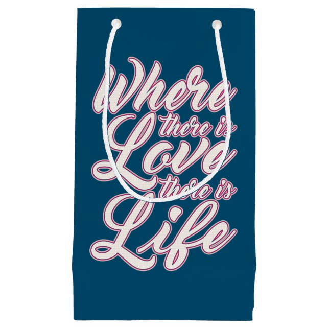 Wo Liebe Valentinstag ist | Geschenktasche Kleine Geschenktüte (Vorderseite)