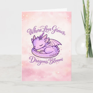 Wo Liebe wächst, blühen Drachen Karte