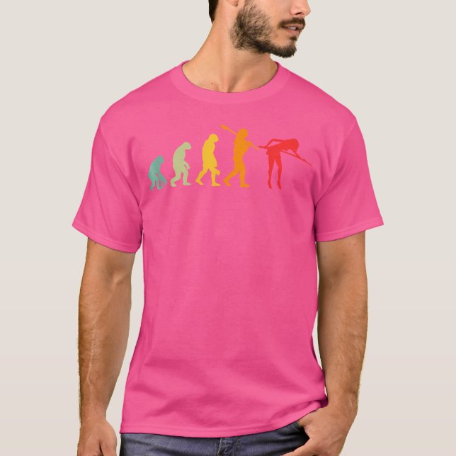 Wo lustige Billard-Pool-Evolution für Billard-Pool T-Shirt (Vorderseite)