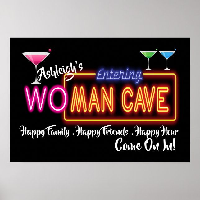 Wo - Man Cave Sign Poster (Vorne)