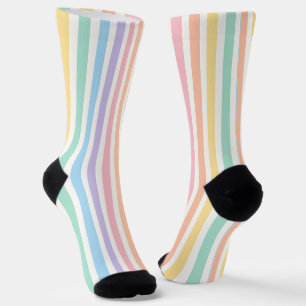 Wo man coole Socken kauft 00344 Pastell-Linien-Soc