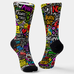Wo man coole Socken kauft 00355 Chaos Overload Soc