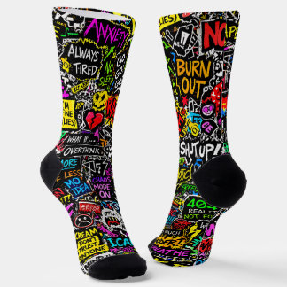 Wo man coole Socken kauft 00355 Chaos Overload Soc
