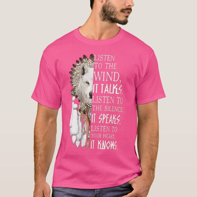 Wo man den Wind hört, der da spricht, lauscht dem  T-Shirt (Vorderseite)