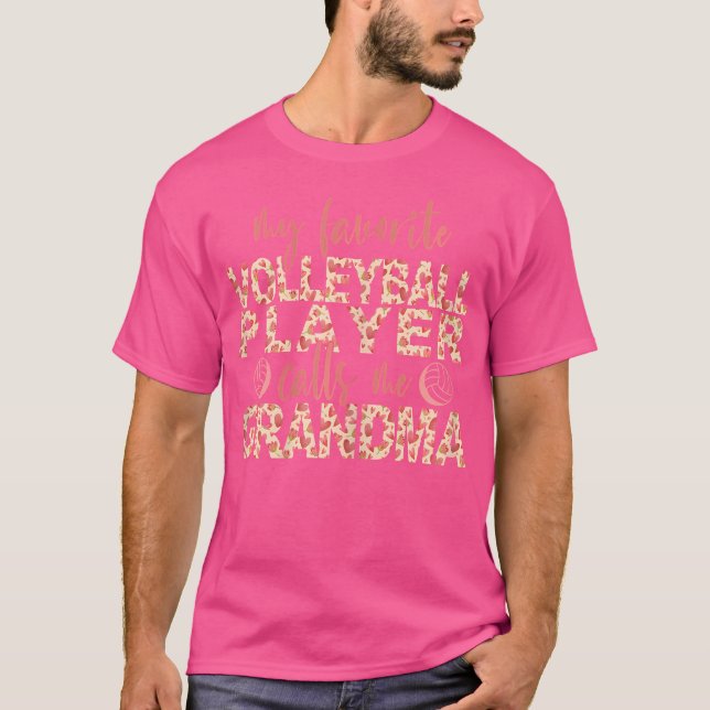 Wo mein Lieblings-Volleyball-Spieler ruft mich Oma T-Shirt (Vorderseite)