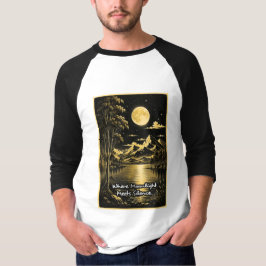 Wo Mondlicht Stille Trifft Serene Nachtlandschaft T-Shirt