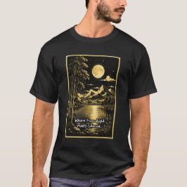 Wo Mondlicht Stille Trifft Serene Nachtlandschaft T-Shirt