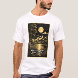 Wo Mondlicht Stille Trifft Serene Nachtlandschaft T-Shirt