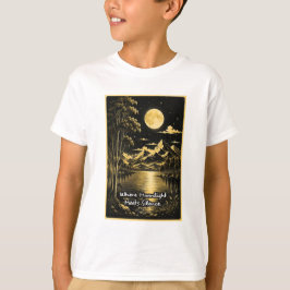 Wo Mondlicht Stille Trifft Serene Nachtlandschaft T-Shirt