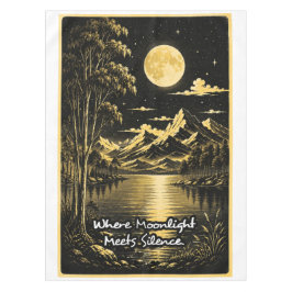 Wo Mondlicht Stille Trifft Serene Nachtlandschaft Tischdecke