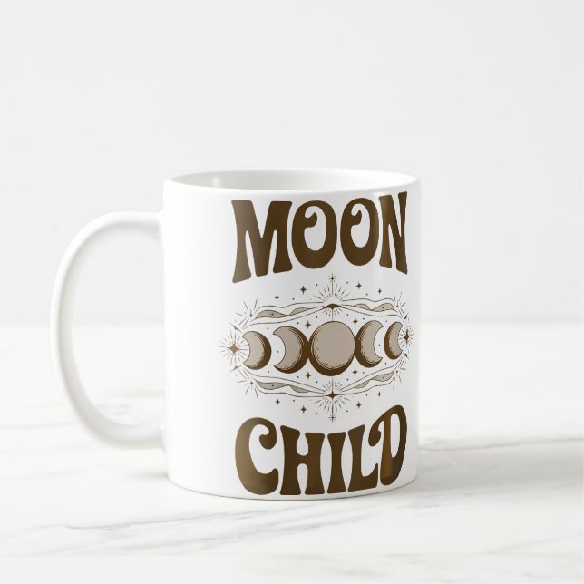 Wo Moon Child Moon Astronomy Stars Kaffeetasse (Links)