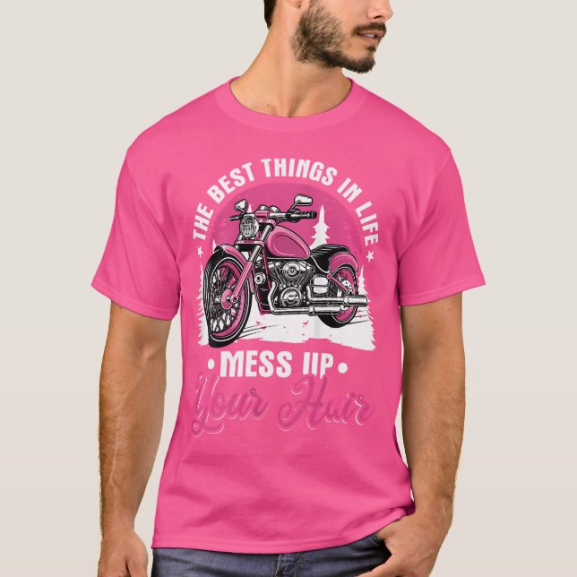 Wo Motorcycle Women Motorbike Funny Bike Lover T-Shirt (Vorderseite)
