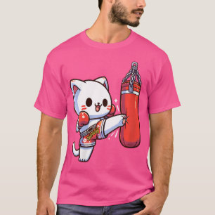 Wo Muay Thai Cat Thai Boxen für Muay Thai Kickbox T-Shirt