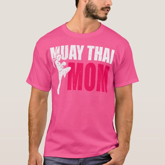 Wo Muay Thai Mom Women Boxing Kickboxing Mma Muay  T-Shirt (Vorderseite)