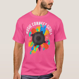 Wo Musik verbindet Seelen Kopfhörer Lautsprecher D T-Shirt