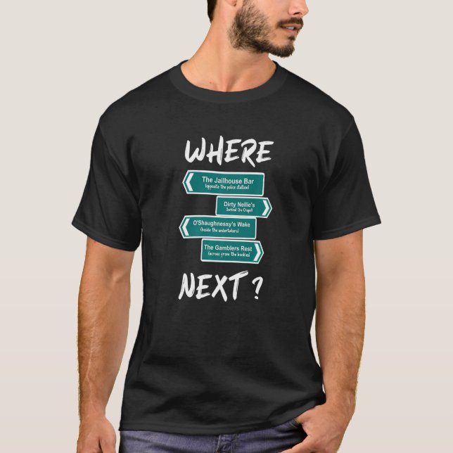 Wo nächster Irish Pub Crawl T-Shirt (Vorderseite)
