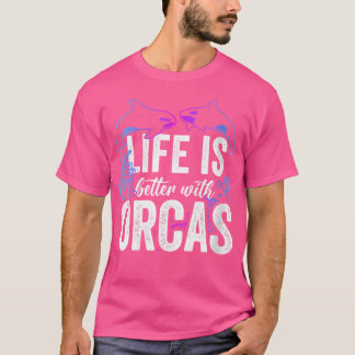 Wo Orcas Lover fischt Wale Killer Seetoot T-Shirt