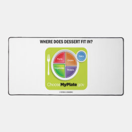 Wo passt Dessert hinein? MyPlate-Spaß Schreibtischunterlage