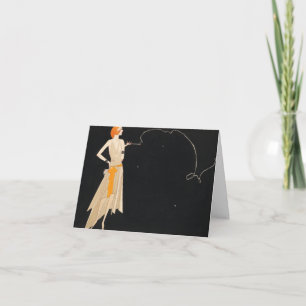 "Wo Rauch ist, brennt" Flapper Leere Karte