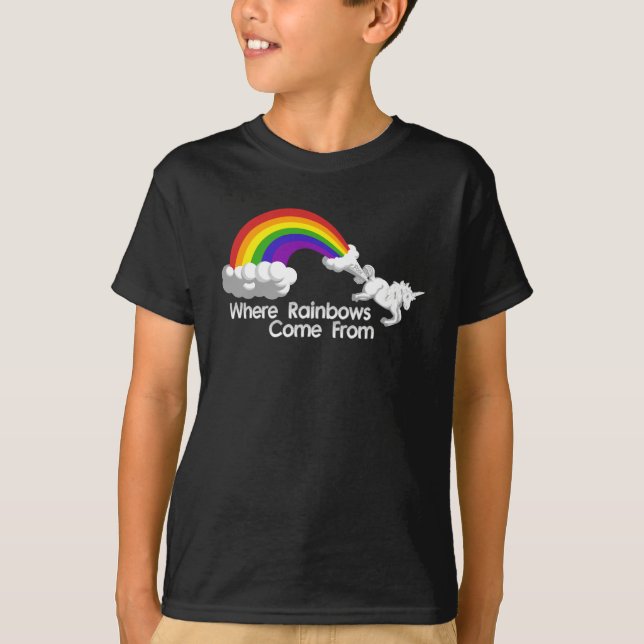 Wo Regenbogen von den T - Shirts kommen (Vorderseite)