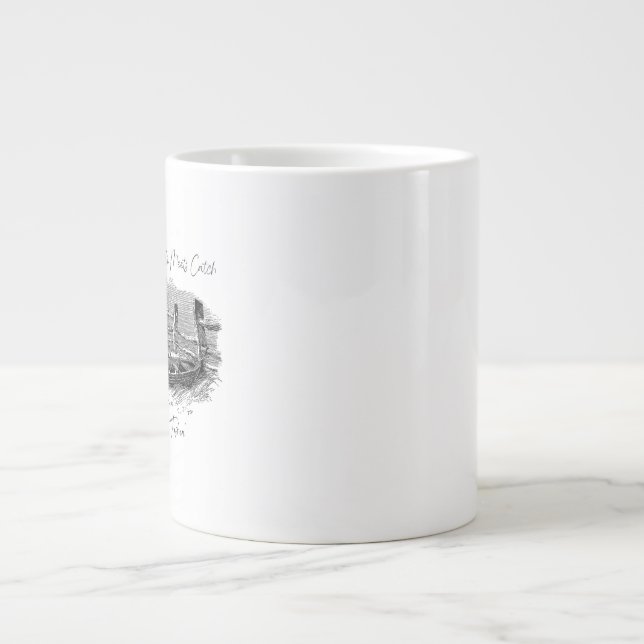 Wo Ruhe auf Fang trifft Jumbo-Tasse (Vorderseite)