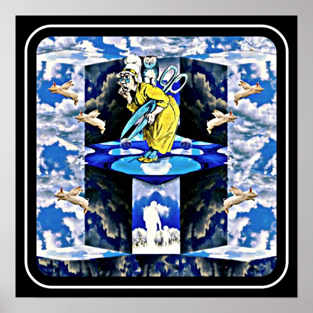 Wo Schweine Fliegen Poster von Whimzwhirled (Vorne)