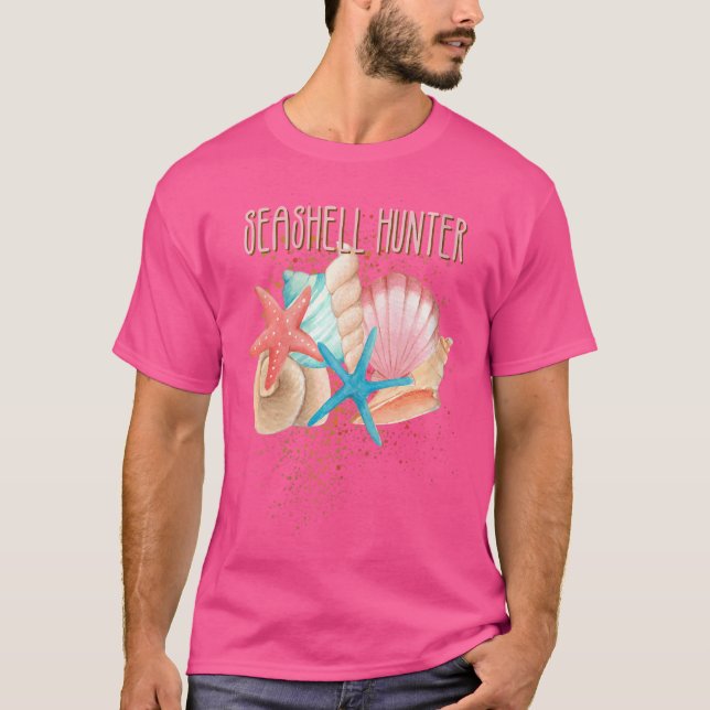 Wo Seashell-Jäger Strand Ozean Strandräuber Shell  T-Shirt (Vorderseite)