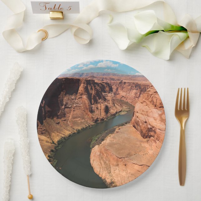 Wo sich der Fluss dreht Pappteller (Hochzeit)