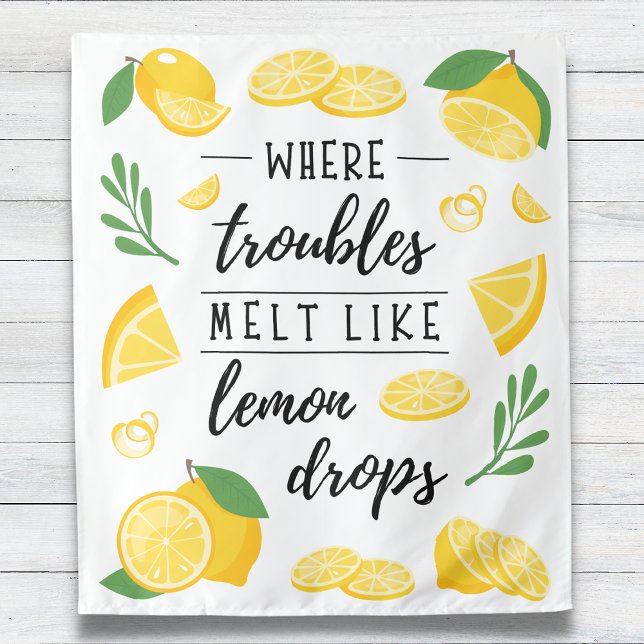 Wo sich Unruhen wie Lemon Drops Sommer ertönen Wandteppich (Von Creator hochgeladen)
