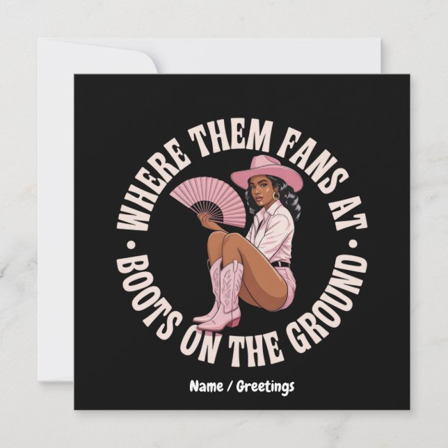 Wo sie bei Booten auf dem Boden schwarz fliegen Einladung (Vorderseite)