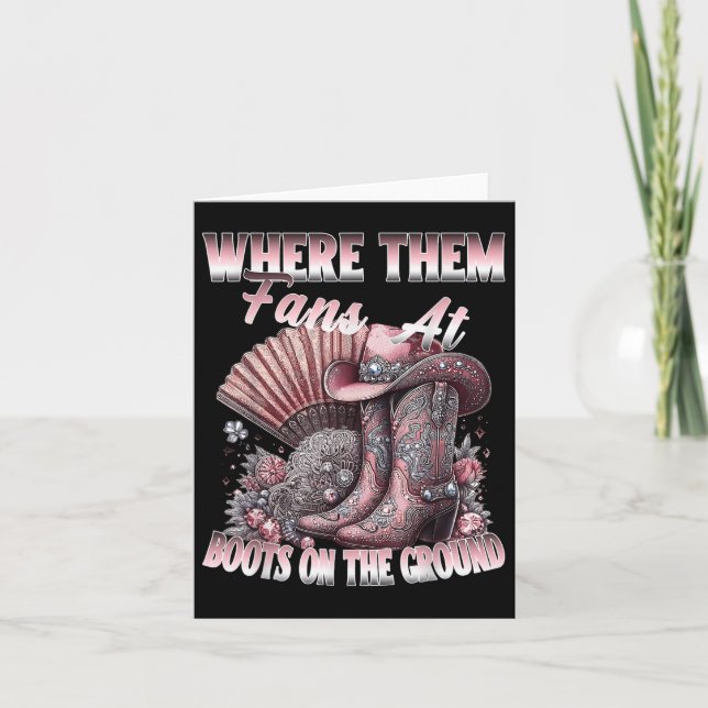 Wo sie bei Stiefeln auf der Kuhhhirte fliegen Karte (Vorderseite)