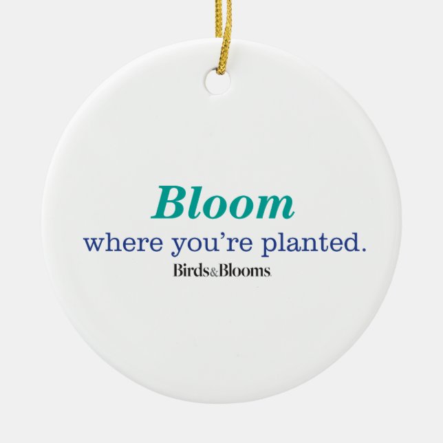 Wo Sie gepflanzt werden Keramikornament (Vorne)
