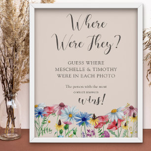 Wo sie waren Wildflower Charm Brautparty Poster