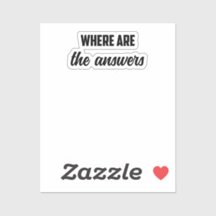 Wo sind die Antworten: Der Geheimnislöser Aufkleber