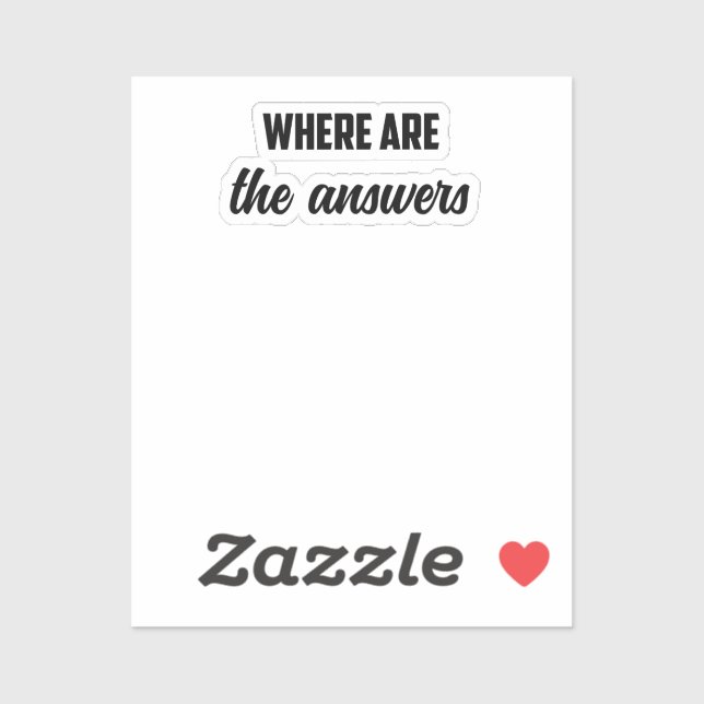 Wo sind die Antworten: Der Geheimnislöser Aufkleber (Blatt)