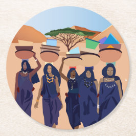 Wo sind die Babys? Runder Pappuntersetzer